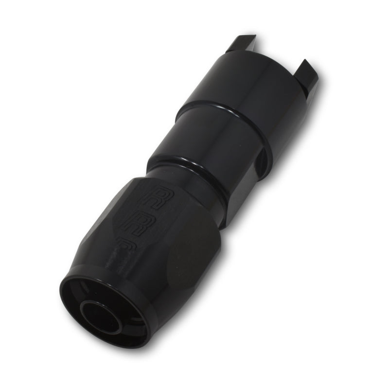 Russell Performance 3/8in SAE Quick Disc Female to -6 Hose Black Straight Hose End Russell Fittings AXOPROS