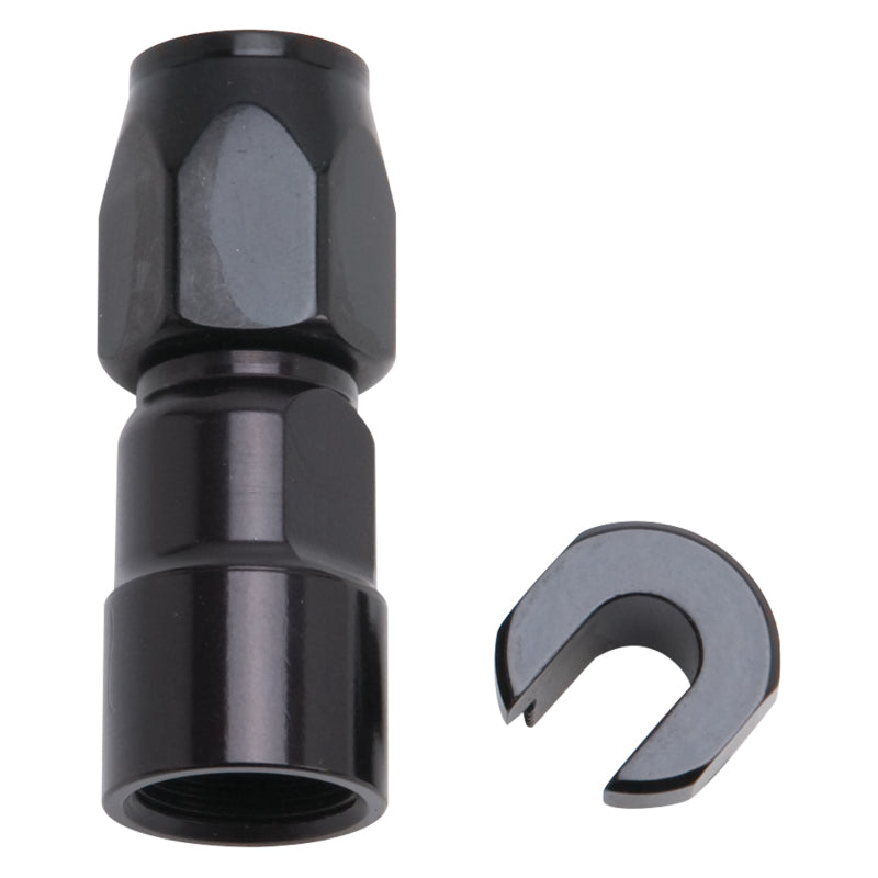 Russell Performance 5/16in SAE Quick Disc Female to -6 Hose Black Straight Degree Hose End Russell Fittings AXOPROS