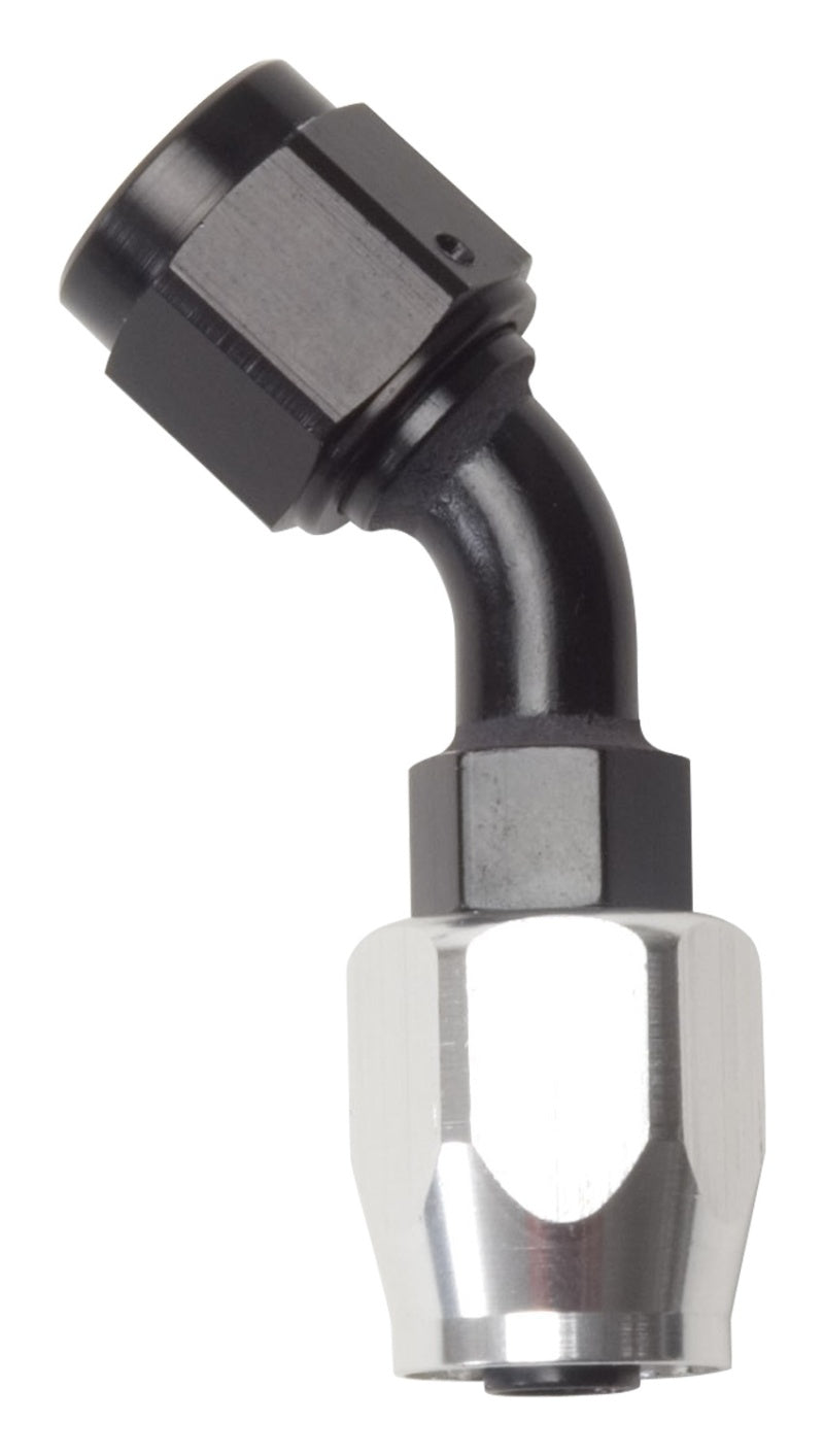 Russell Performance -6 AN Black/Silver 45 Degree Full Flow Hose End Russell Fittings AXOPROS