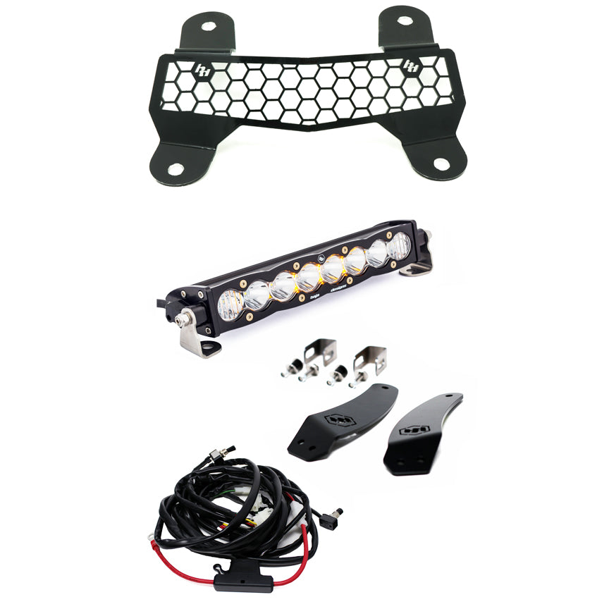 S8 10 Inch Grille Mount Light Bar Kit W/Facia Baja Designs Light Bar AXOPROS
