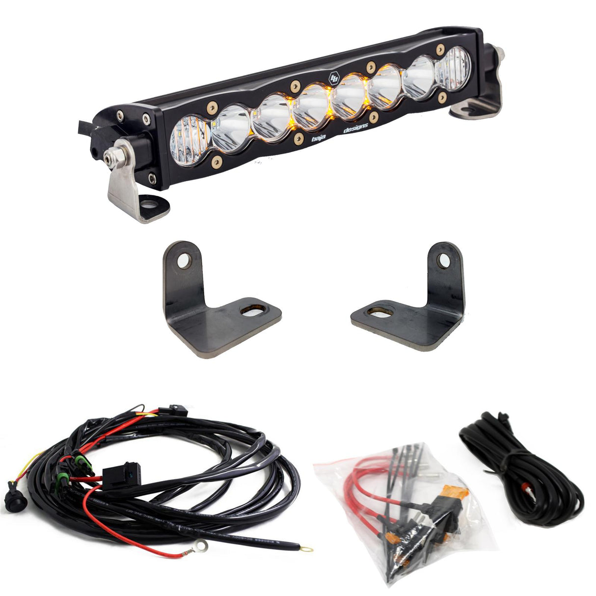 S8 10 Inch Hood Mount Light Bar Kit Baja Designs Light Bar AXOPROS