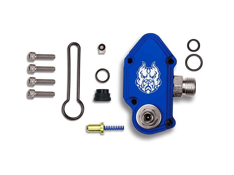 Sinister Diesel 03-07 Ford Powerstroke 6.0L Blue Spring Kit with Adjustable Billet Spring Housing Sinister Diesel Fuel Pressure Regulators AXOPROS