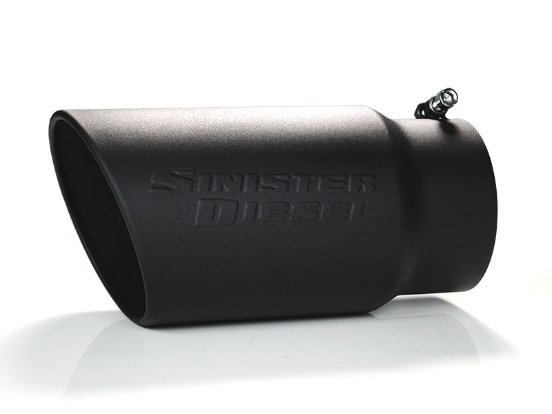 Sinister Diesel Universal Black Ceramic Coated Stainless Steel Exhaust Tip (5in to 6in) Sinister Diesel Tips AXOPROS