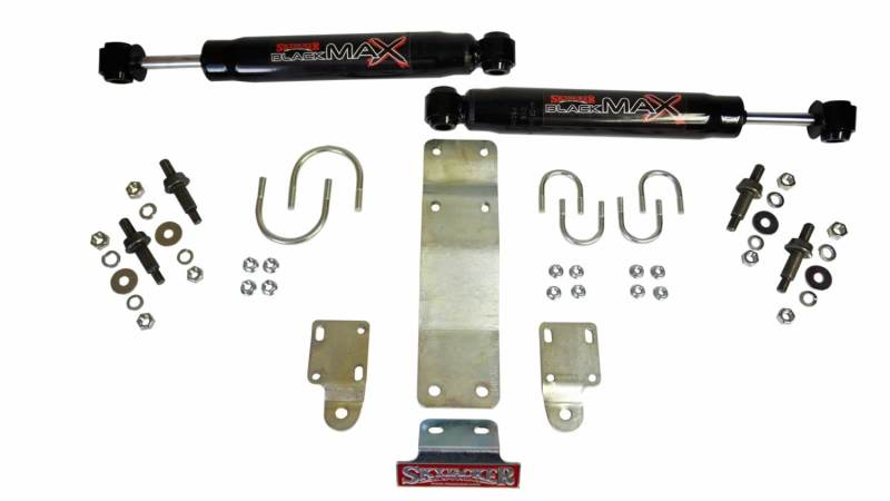 Skyjacker 2007-2017 Jeep Wrangler (JK) (Use w/ OEM Tie Rods) Dual Steering Damper Kit w/ Black Max Skyjacker Steering Dampers AXOPROS