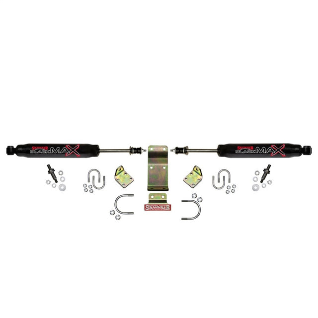 Skyjacker 2018 Jeep Wrangler JL - Black Dual Steering Damper Kit Skyjacker Steering Dampers  AXOPROS