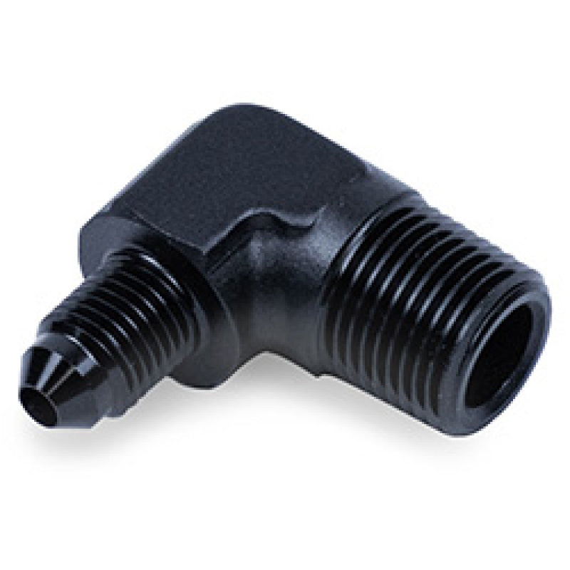 Snow Performance 3/8in NPT to 4AN Elbow Water Fitting (Black) Snow Performance Fittings AXOPROS