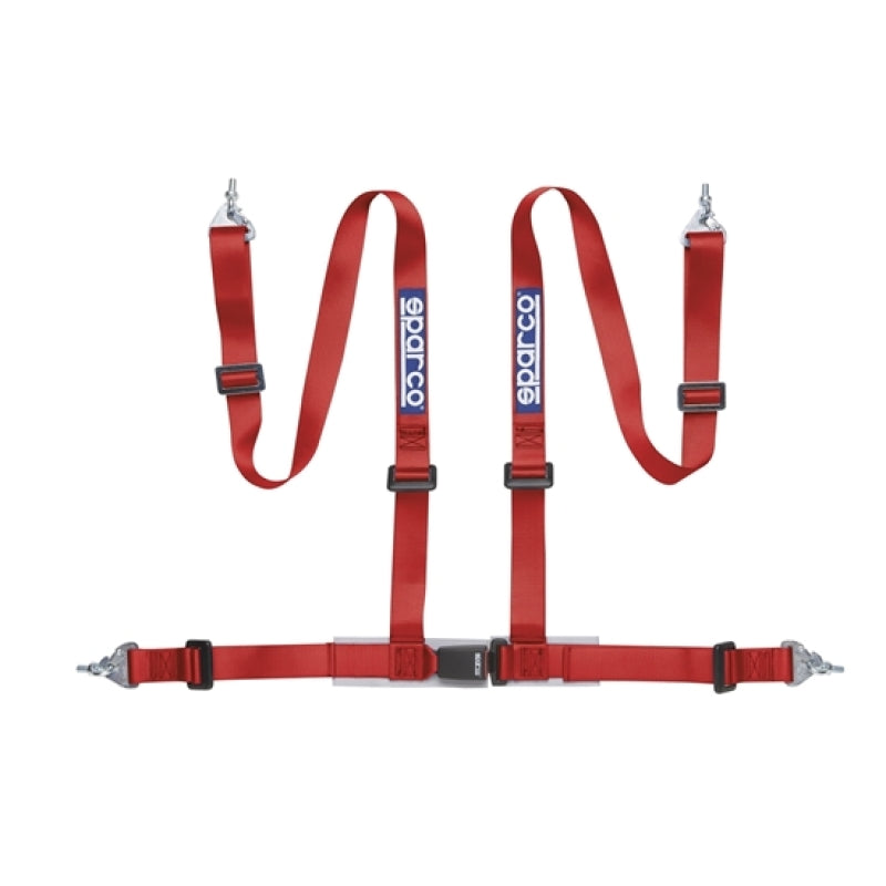 Sparco Belt 2 Inch Red 4Pt Snap-In SPARCO Seat Belts & Harnesses  AXOPROS