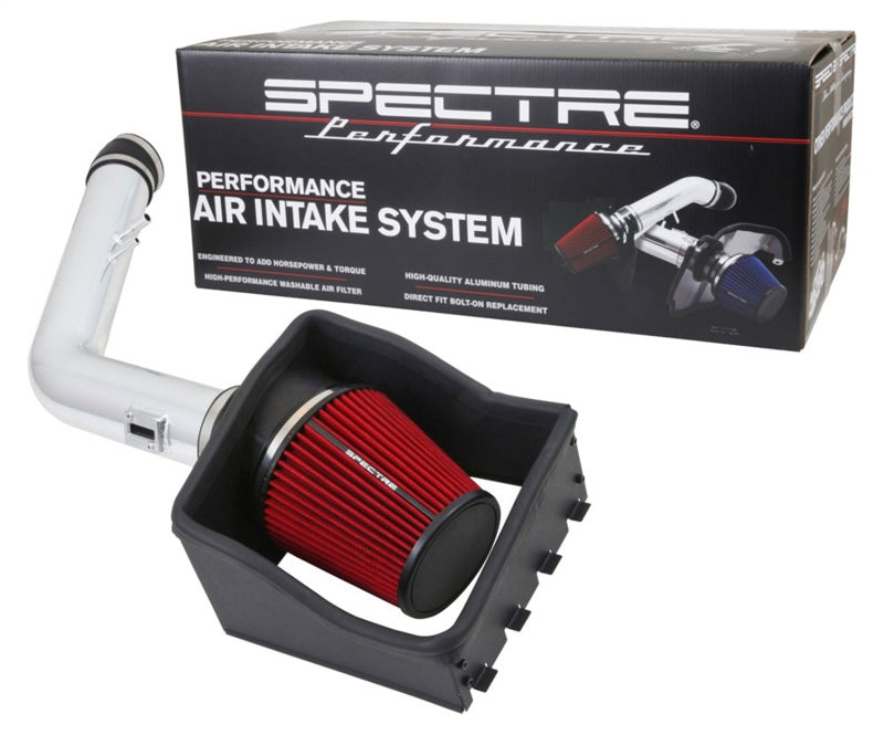Spectre 11-14 Ford F250/350 V8-6.2L F/I Air Intake Kit - Polished w/Red Filter Spectre Cold Air Intakes AXOPROS
