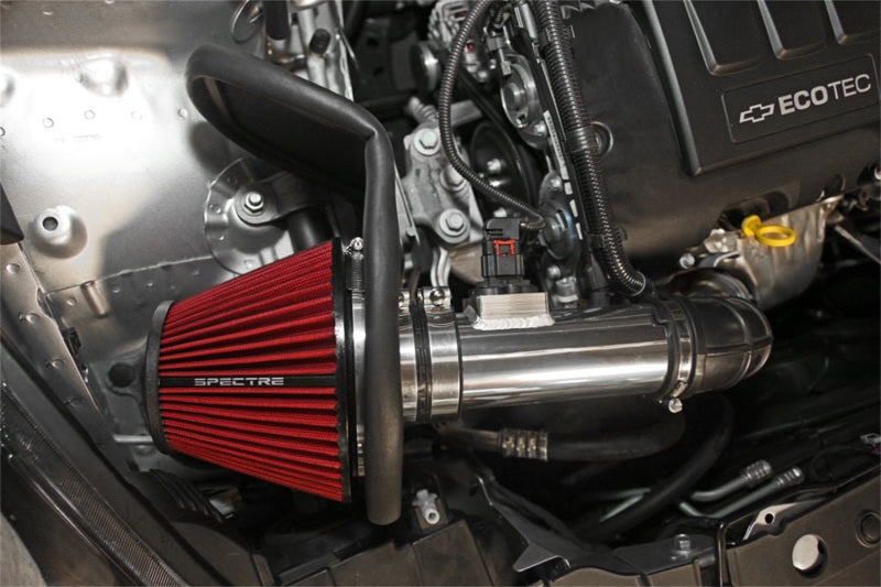 Spectre 11-15 Chevy Cruze 1.4L Air Intake Kit - Polished w/Red Filter Spectre Cold Air Intakes  AXOPROS