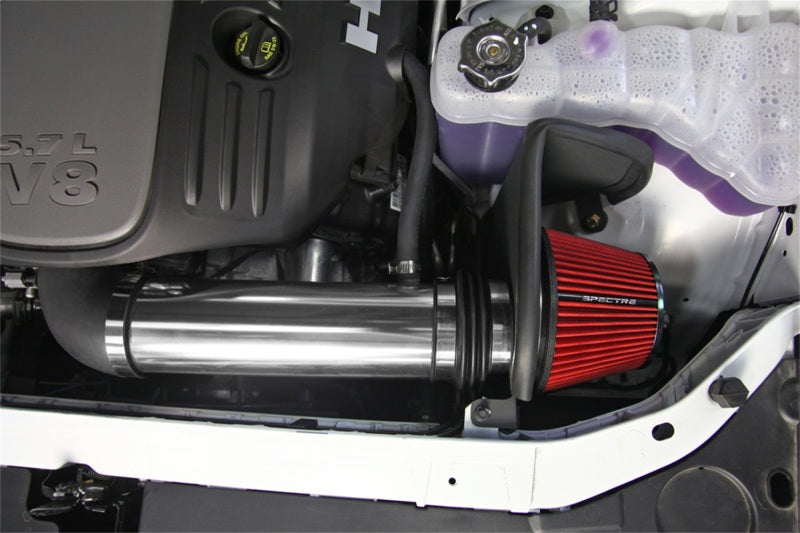 Spectre 11-17 Dodge Challenger/Charger 5.7L V8 Air Intake Kit - Polished w/Red Filter Spectre Cold Air Intakes AXOPROS