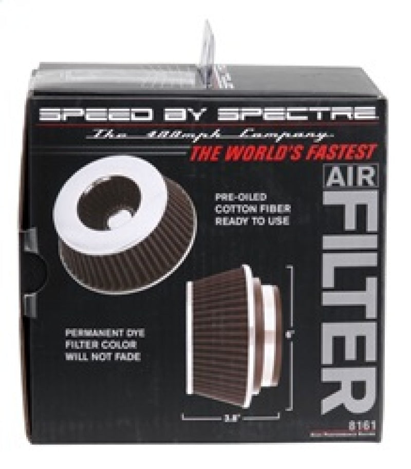 Spectre Adjustable Conical Air Filter 2-1/2in. Tall (Fits 3in. / 3-1/2in. / 4in. Tubes) - Black Spectre Air Filters - Universal Fit  AXOPROS