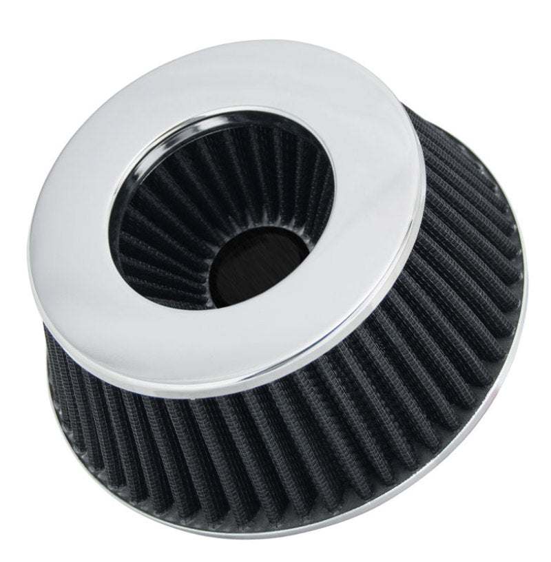 Spectre Adjustable Conical Air Filter 2-1/2in. Tall (Fits 3in. / 3-1/2in. / 4in. Tubes) - Black Spectre Air Filters - Universal Fit  AXOPROS