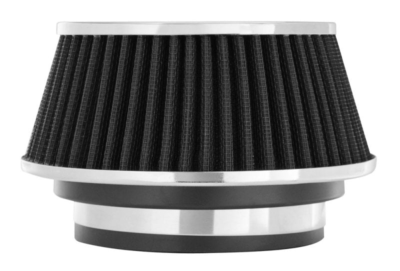Spectre Adjustable Conical Air Filter 2-1/2in. Tall (Fits 3in. / 3-1/2in. / 4in. Tubes) - Black Spectre Air Filters - Universal Fit  AXOPROS