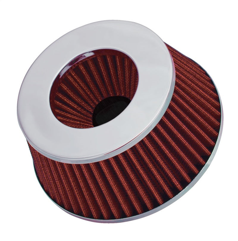 Spectre Adjustable Conical Air Filter 2-1/2in. Tall (Fits 3in. / 3-1/2in. / 4in. Tubes) - Red Spectre Air Filters - Universal Fit AXOPROS