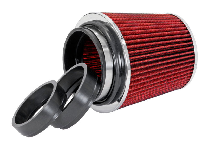 Spectre Adjustable Conical Air Filter 5-1/2in. Tall (Fits 3in. / 3-1/2in. / 4in. Tubes) - Red Spectre Air Filters - Universal Fit  AXOPROS