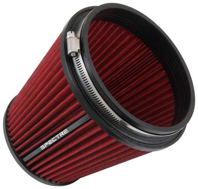 Spectre HPR Conical Air Filter 6in. Flange ID / 7.313in. Base OD / 7in. Tall - Red Spectre Air Filters - Universal Fit  AXOPROS