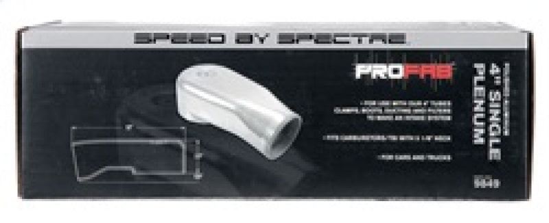 Spectre Plenum 4in. OD x 9in. (Air Cleaner to Stud Inlet) - Single Spectre Intake Manifold Plenum AXOPROS