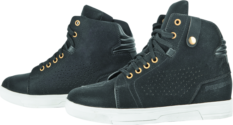 Speed and Strength Mad Dash Leather Shoes Black/White Womens - 6 Speed and Strength Shoes AXOPROS