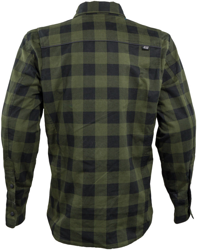 Speed and Strength True Grit Armored Motoshirt Olive/Black - Large Speed and Strength Shirts AXOPROS