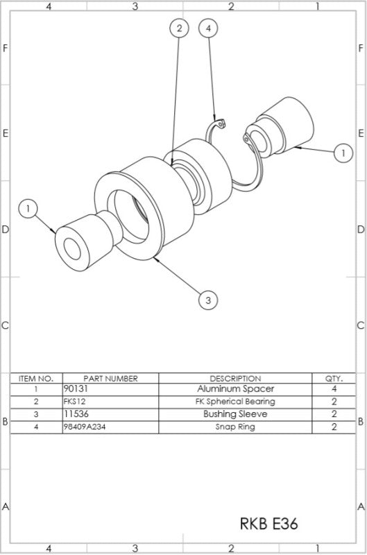 SPL Parts 90-00 BMW 3 Series (E36/E46) Rear Knuckle Bushings SPL Parts Suspension Arm Bushings AXOPROS