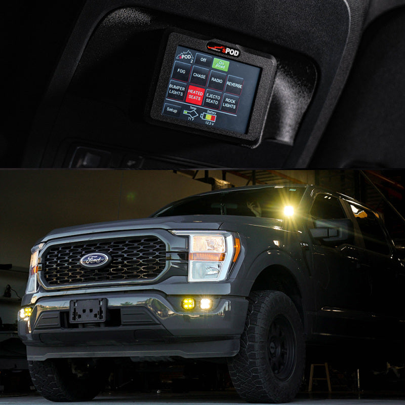 Spod Ford 2021-On F-150 Touchscreen BantamX Vehicle Kit SPOD Switch Panels AXOPROS