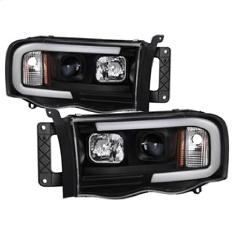 Spyder 02-05 Dodge Ram 1500 Light Bar Projector Headlights - Black (PRO-YD-DR02V2-LB-BK) SPYDER Headlights AXOPROS
