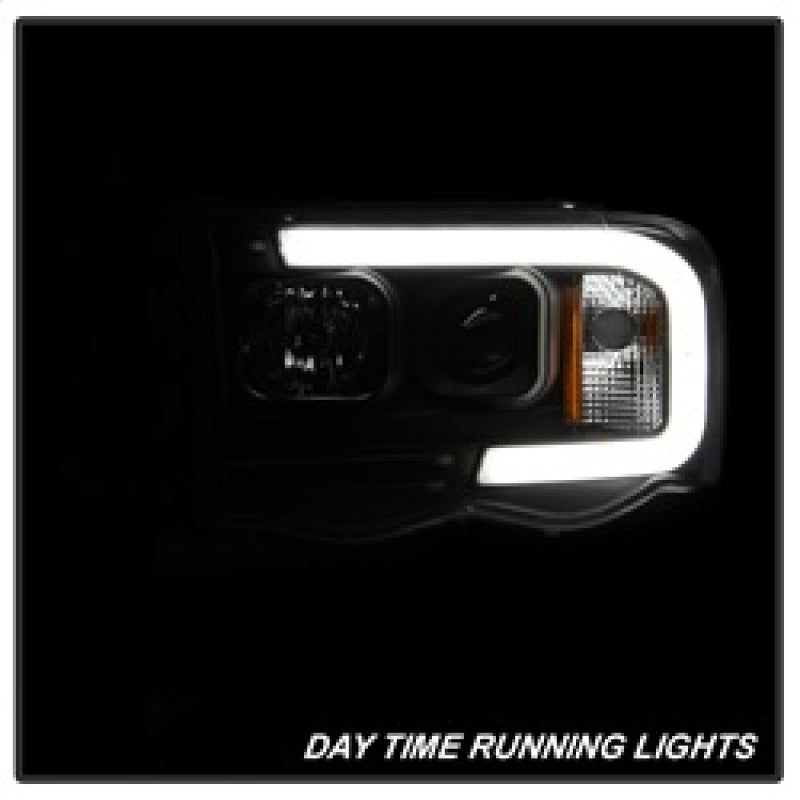 Spyder 02-05 Dodge Ram 1500 Light Bar Projector Headlights - Black (PRO-YD-DR02V2-LB-BK) SPYDER Headlights AXOPROS