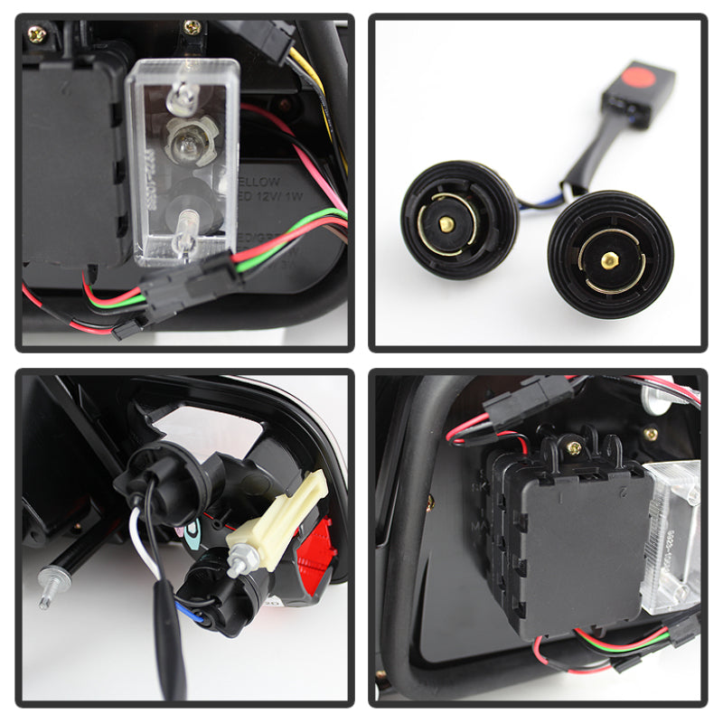 Spyder 04-06 BMW E46 2Dr (Coupe ONLY No Conv.) Lgtbar Styl LED Tail Lghts Blk ALT-YD-BE4604-LBLED-BK SPYDER Tail Lights  AXOPROS