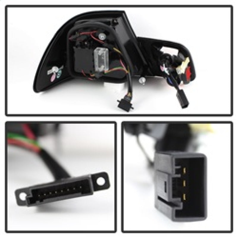 Spyder 04-06 BMW E46 2Dr (Coupe ONLY No Conv.) Lgtbar Styl LED Tail Lghts Blk ALT-YD-BE4604-LBLED-BK SPYDER Tail Lights  AXOPROS