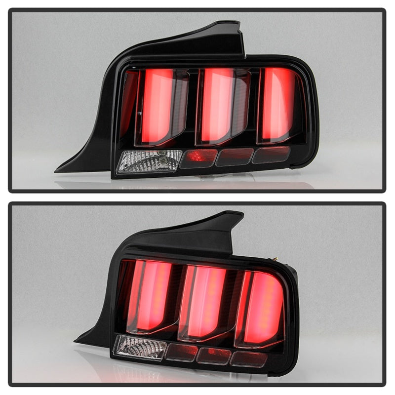 Spyder 05-09 Ford Mustang (White Light Bar) LED Tail Lights - Black ALT-YD-FM05V3-LED-BK SPYDER Tail Lights  AXOPROS