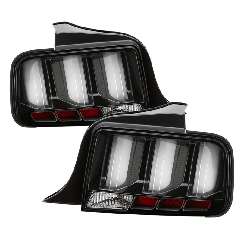 Spyder 05-09 Ford Mustang (White Light Bar) LED Tail Lights - Black ALT-YD-FM05V3-LED-BK SPYDER Tail Lights  AXOPROS