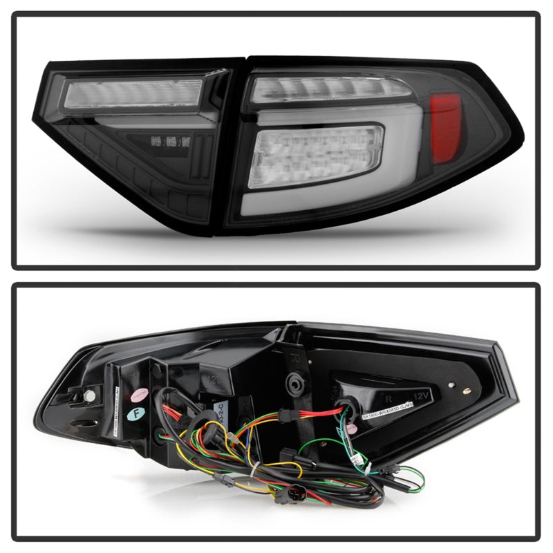 Spyder 08-14 Subara Impreza WRX Hatchback LED Tail Lights Seq Signal Black ALT-YD-SI085D-SEQ-BK SPYDER Tail Lights AXOPROS