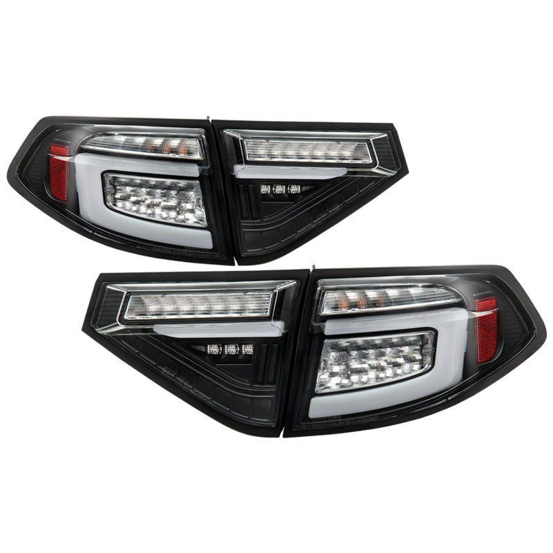 Spyder 08-14 Subara Impreza WRX Hatchback LED Tail Lights Seq Signal Black ALT-YD-SI085D-SEQ-BK SPYDER Tail Lights AXOPROS