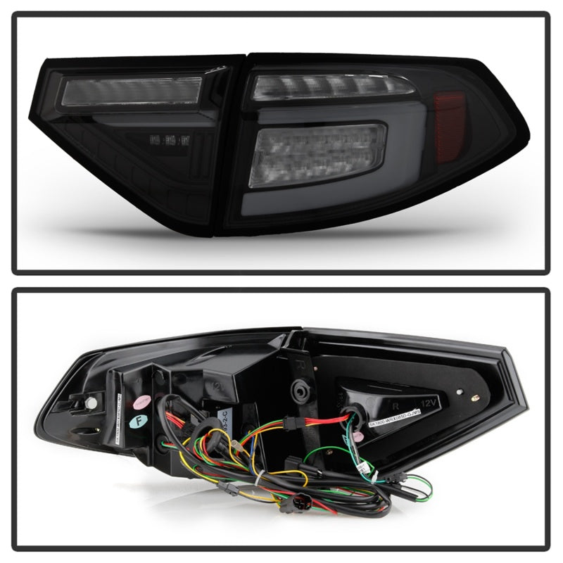 Spyder 08-14 Subara Impreza WRX Hatchback LED Tail Lights Seq Signal Blk Smoke ALT-YD-SI085D-SEQ-BSM SPYDER Tail Lights AXOPROS