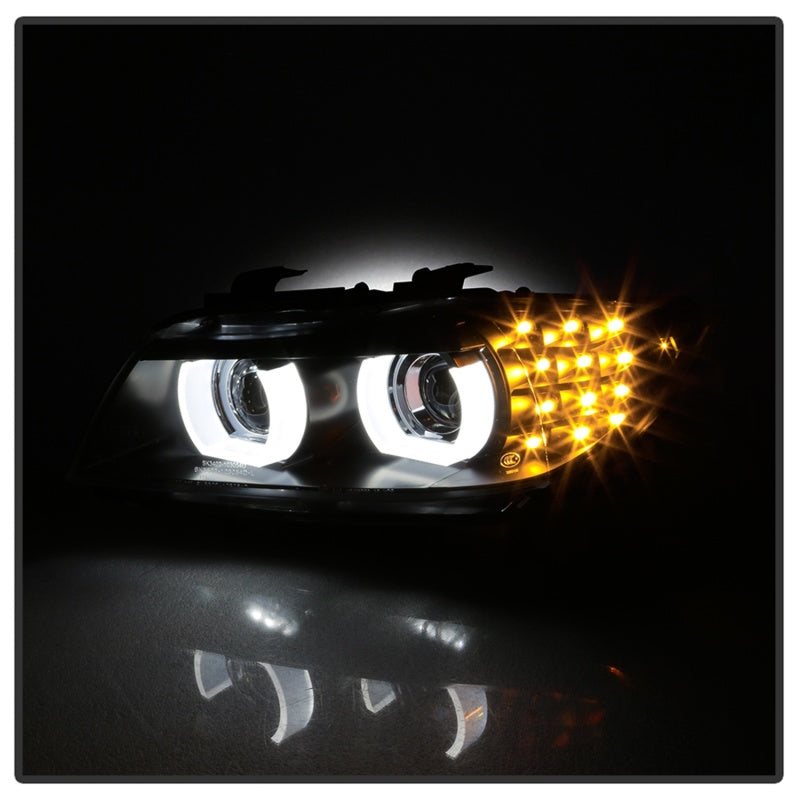 Spyder 09-12 BMW E90 3-Series 4DR HID w/ AFS Only - LED Turn - Black - PRO-YD-BMWE9009-AFSHID-BK SPYDER Headlights AXOPROS