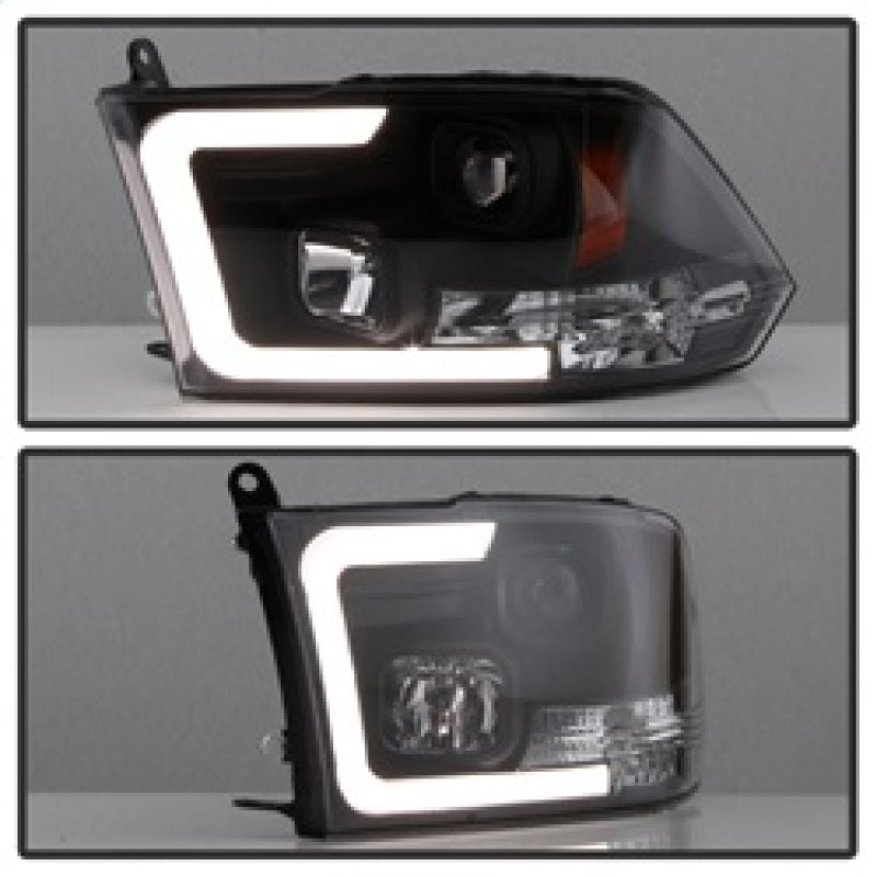 Spyder 09-16 Dodge Ram 1500 Version 2 Headlights Light Bar DRL Black PRO-YD-DR09V2-LBDRL-BK SPYDER Headlights AXOPROS