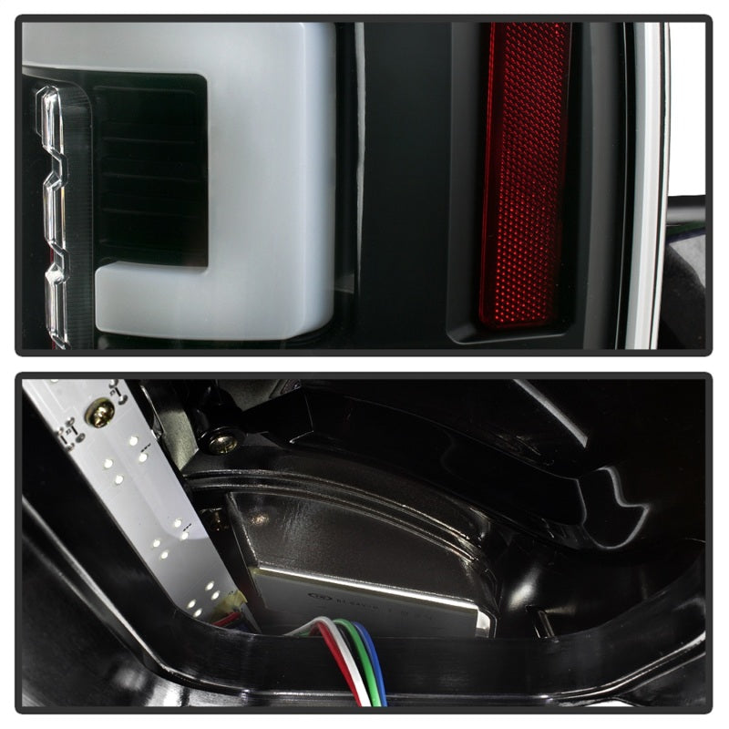 Spyder 17-18 Ford F250 (w/Blind Spot Sens./LED Model Only) LED Tail Lights-Blk ALT-YD-FS17BS-LED-BK SPYDER Tail Lights  AXOPROS