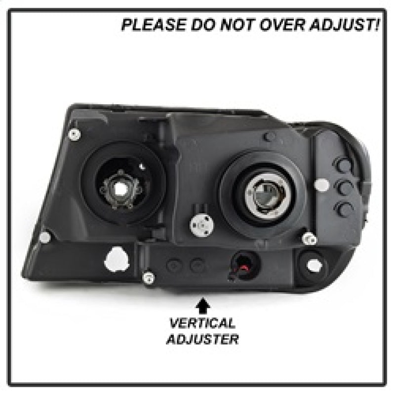 Spyder 99-04 Jeep Grand Cherokee Projector Headlights - Light Bar DRL LED - Black SPYDER Headlights AXOPROS