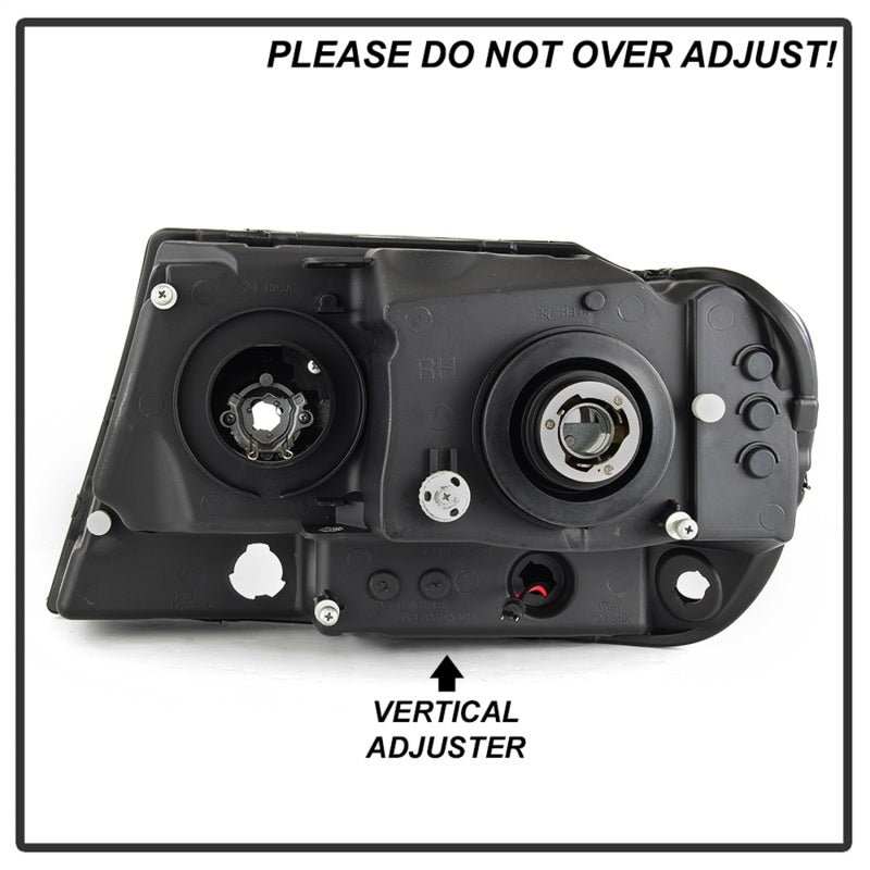 Spyder 99-04 Jeep Grand Cherokee Projector Headlights - Light Bar DRL LED - Black SPYDER Headlights AXOPROS