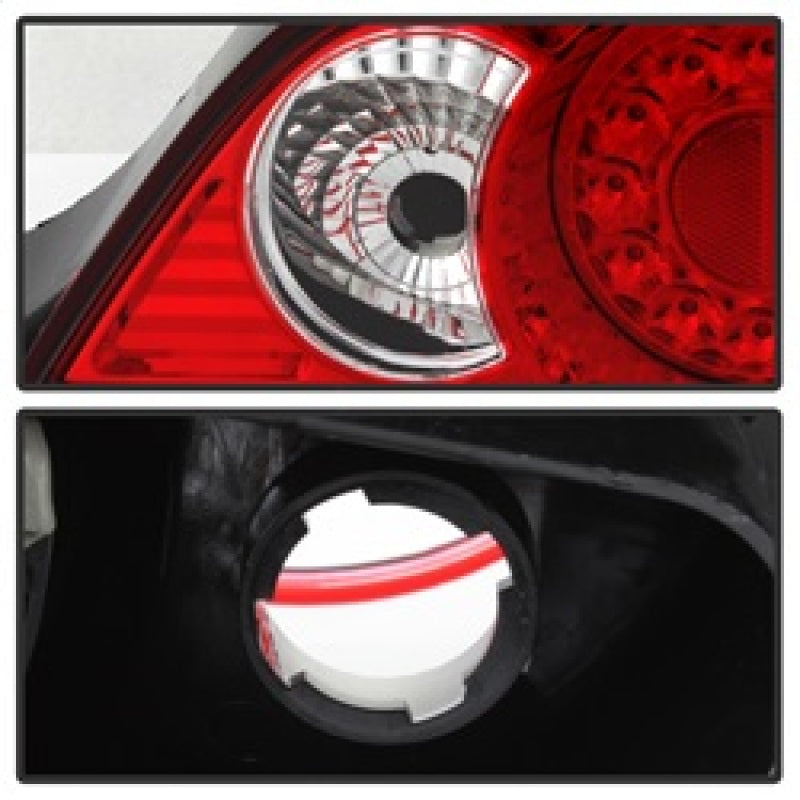 Spyder Acura RSX 02-04 LED Tail Lights Red Clear ALT-YD-ARSX02-LED-RC SPYDER Tail Lights  AXOPROS