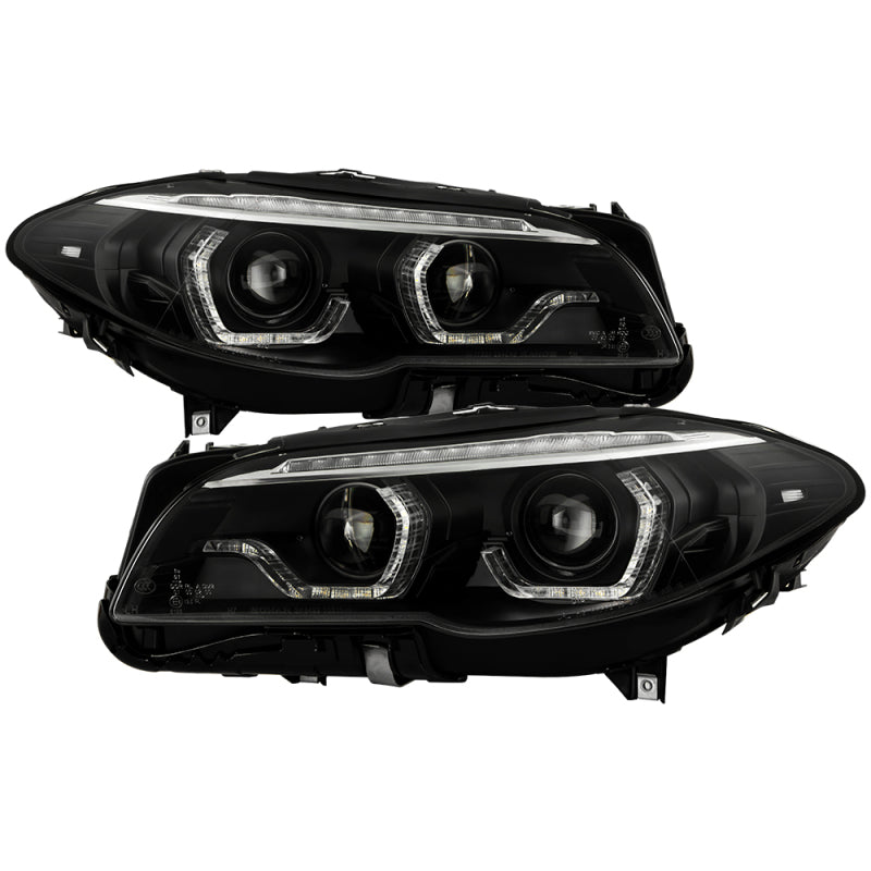 Spyder BMW 5 Series F10 11-13 Xenon/HID AFS Projector Headlights - Black PRO-YD-BMWF10HIDAFS-SEQ-BK SPYDER Headlights AXOPROS