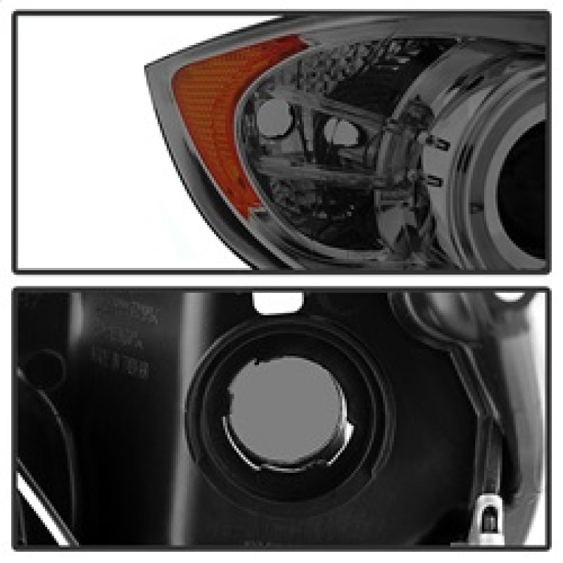 Spyder BMW E90 3-Series 06-08 (4 dr) Proj LED Halo Amber Reflctr Rplc Bulb Smke PRO-YD-BMWE9005-AM-S SPYDER Headlights AXOPROS