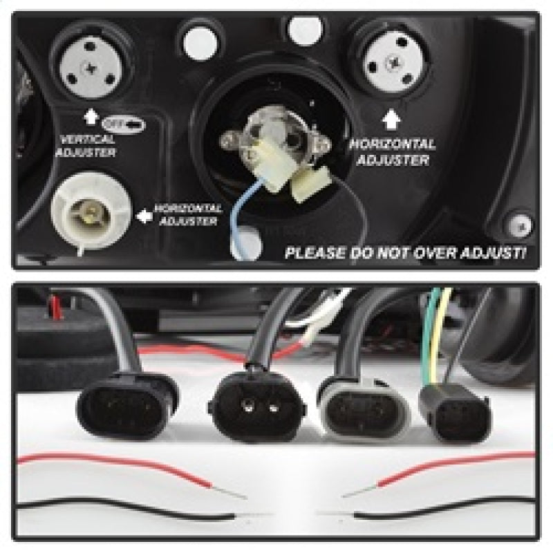 Spyder BMW Z3 96-02 Projector Headlights LED Halo Black High H1 Low H1 PRO-YD-BMWZ396-HL-BK SPYDER Headlights AXOPROS