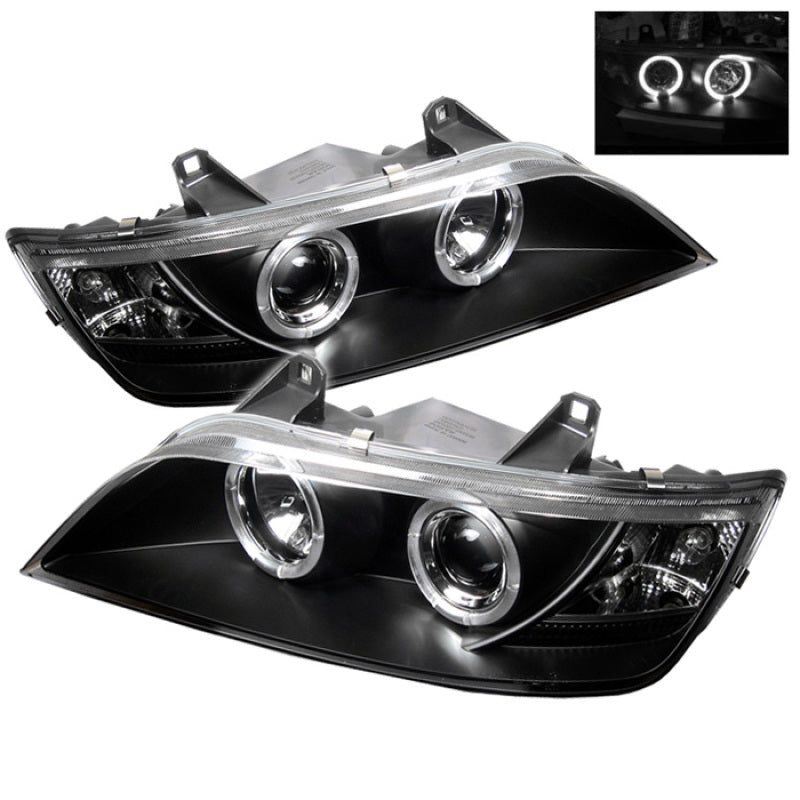 Spyder BMW Z3 96-02 Projector Headlights LED Halo Black High H1 Low H1 PRO-YD-BMWZ396-HL-BK SPYDER Headlights AXOPROS