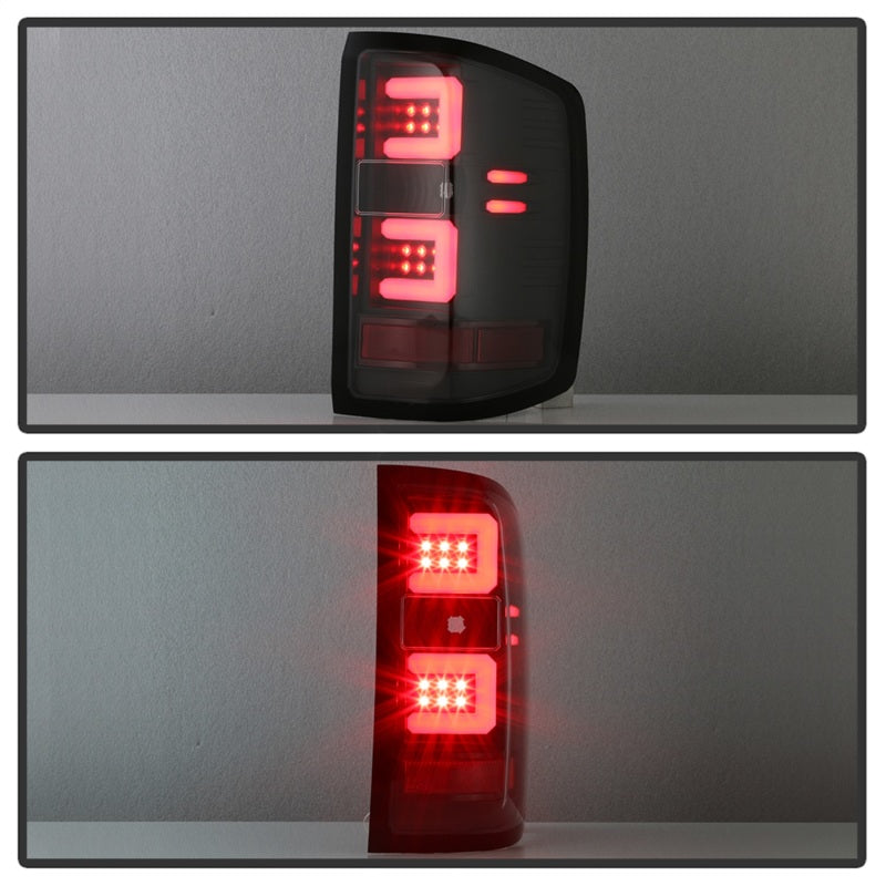 Spyder Chevy 1500 14-16 Light Bar LED Tail Lights All Blk ALT-YD-CS14-LBLED-BKV2 SPYDER Tail Lights AXOPROS