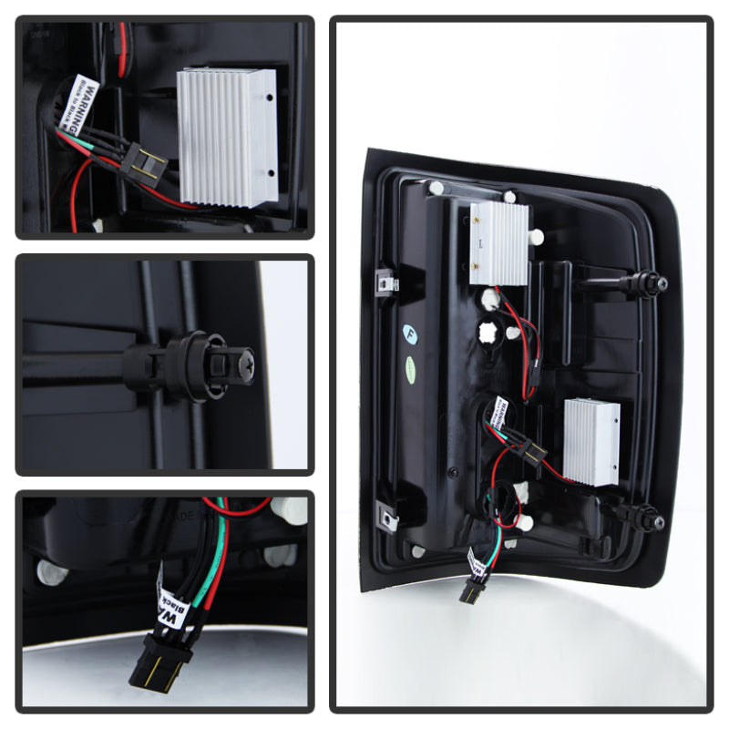 Spyder Chevy 1500 14-16 Light Bar LED Tail Lights Blk ALT-YD-CS14-LBLED-BK SPYDER Tail Lights  AXOPROS