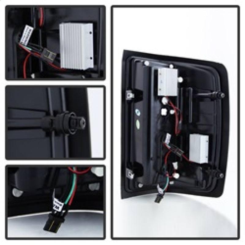 Spyder Chevy 1500 14-16 Light Bar LED Tail Lights Red Clear ALT-YD-CS14-LBLED-RC SPYDER Tail Lights AXOPROS