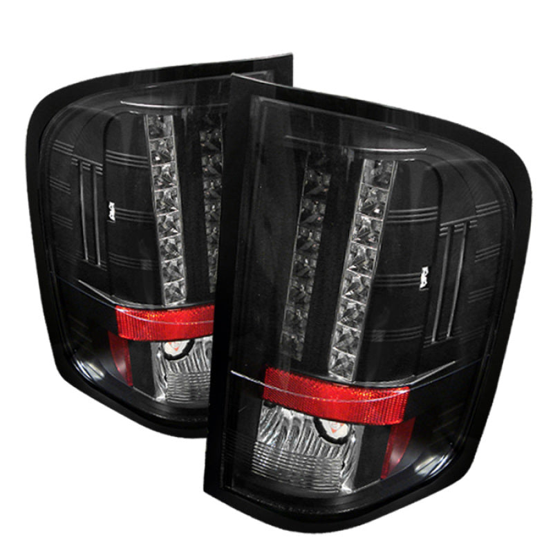 Spyder Chevy Silverado 07-13 LED Tail Lights Blk ALT-YD-CS07-LED-BK SPYDER Tail Lights  AXOPROS