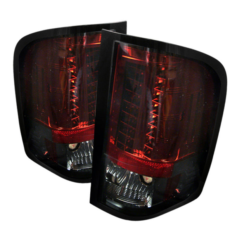 Spyder Chevy Silverado 07-13 LED Tail Lights Red Smoke ALT-YD-CS07-LED-RS SPYDER Tail Lights  AXOPROS