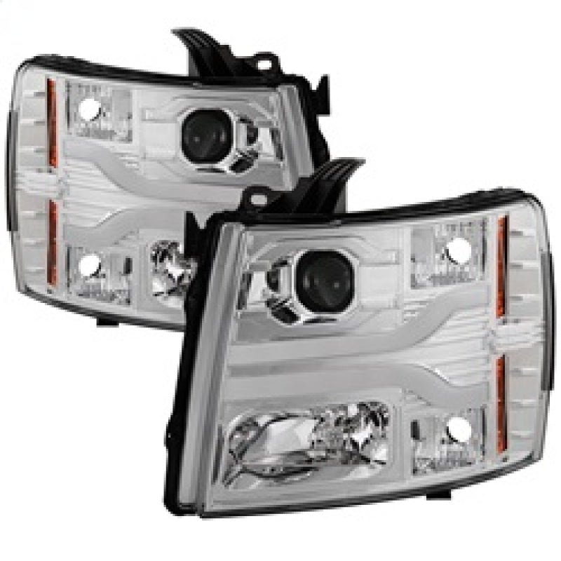 Spyder Chevy Silverado 1500 07-13 Version 3 Projector Headlights - Chrome PRO-YD-CS07V3-LBDRL-C SPYDER Headlights AXOPROS